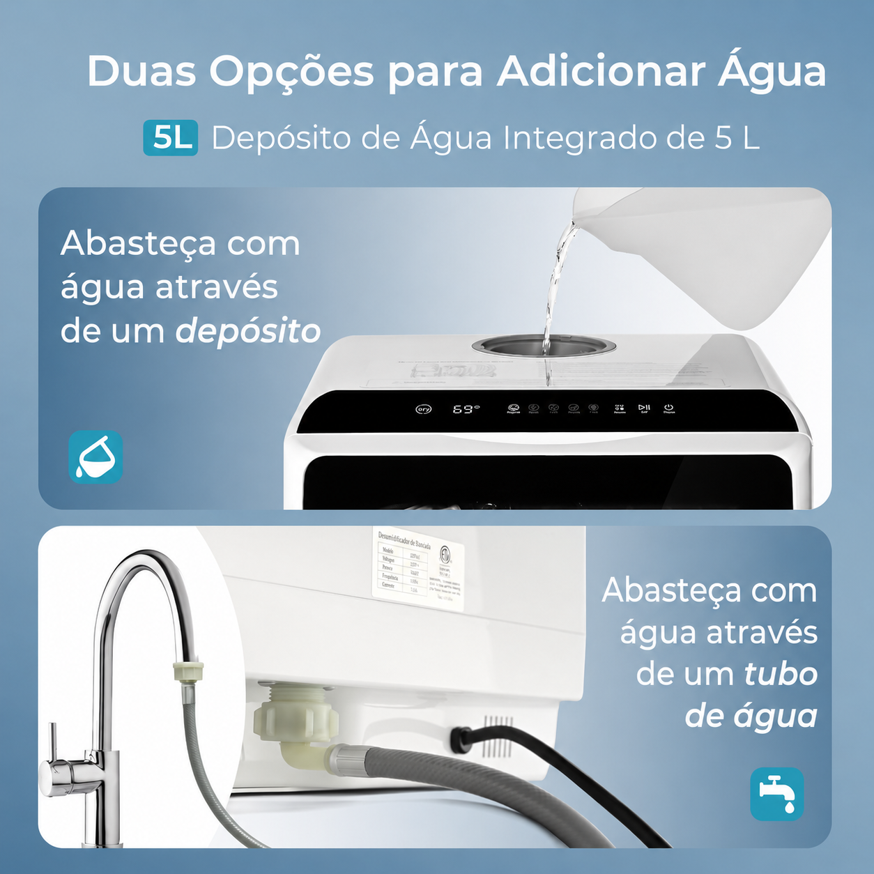Lavagem a alta temperatura da máquina de lavar loiça portátil
