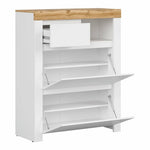 Sapateira Sonsoru 119 (Branco + Branco brilhante + Carvalho wotan)