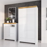 Sapateira Sonsoru 119 (Branco + Branco brilhante + Carvalho wotan)